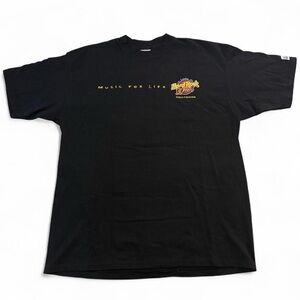 Hard Rock Cafe Hollywood Music For Life World Tour 30 Years T-Shirt Black